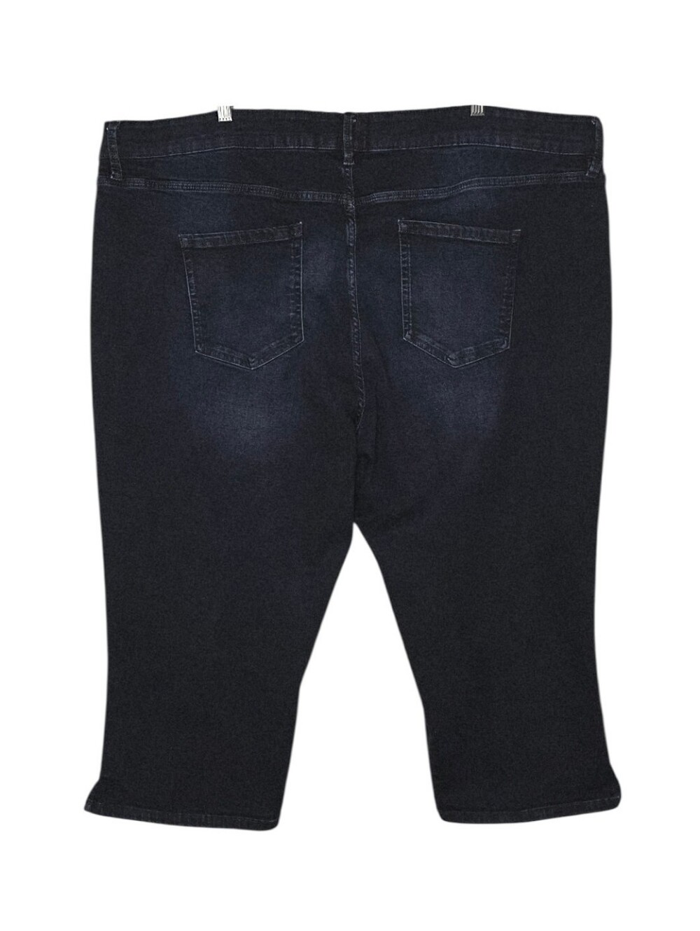 Liz Claiborne Sara Dark Wash Mid-Rise Denim Cropped Capri Jeans Size 24W - Picture 3 of 8